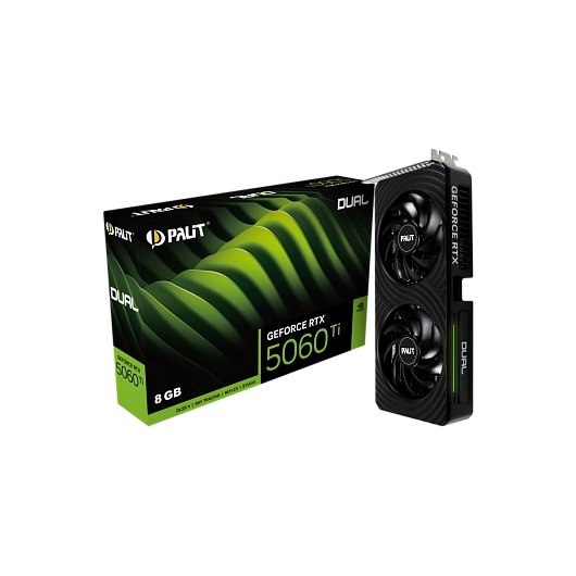 Palit - 8GB GeForce RTX5060Ti DUAL GDDR7 128bit 3-DP HDMI, фото 1