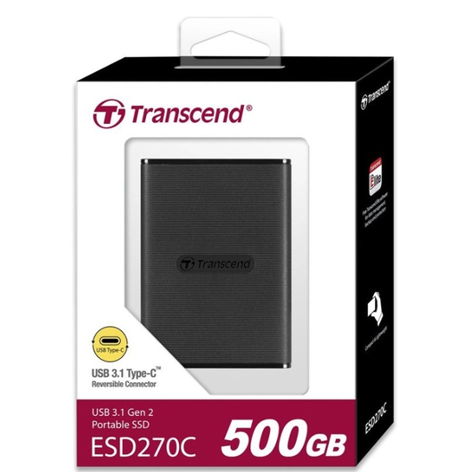Ext SSD Transcend 500GB ESD270C, USB 3.1 Gen 2, Type C, фото 4