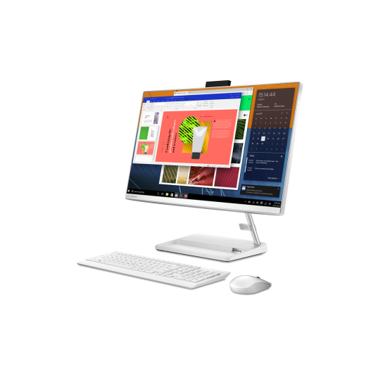 Lenovo IdeaCentre AIO 3 24ITL6  (Intel Core i3-1115G4/ DDR4 4GB/ SSD 256GB/ 23,8  IPS FHD LCD/ Integrated Intel UHD Graphics/ Keyboard+mouse/ NoOS/ RU) White, фото 2