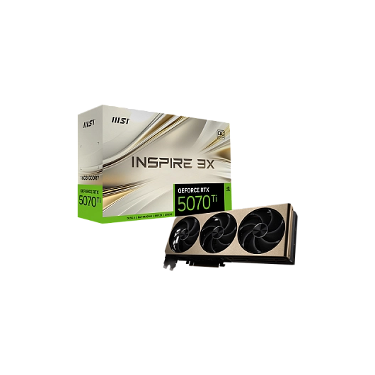 MSI - 16GB GeForce RTX5070Ti INSPIRE 3X OC, фото 1 MSI - 16GB GeForce RTX5070Ti INSPIRE 3X OC, фото 1