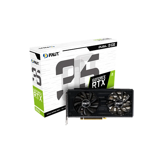 Palit - 8GB GeForce RTX3050 DUAL GDDR6 128bit, фото 1