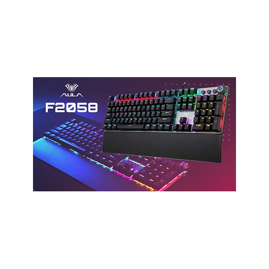 Клавиатура механическа проводная AULA F2058 (RGB, подставка под запястье), фото 3