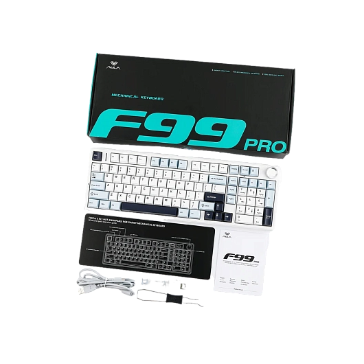 Клавиатура механическа беспроводная AULA F99 PRO (Gasket три вида подключения), фото 3
