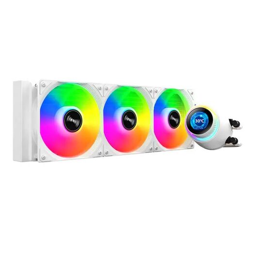 Liquid cooler GX360R Atlas Shark white (ARGB fan with retail box), фото 1