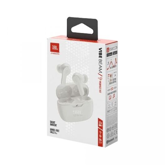 Беспроводные наушники JBL Wave Beam White, фото 4