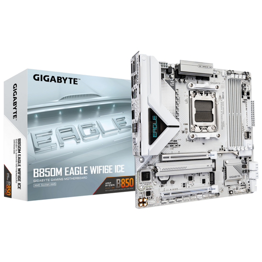 Материнская плата Gigabyte B850M EAGLE WIFI6E ICE DDR5 (AMD AM5, Micro-ATX), фото 1