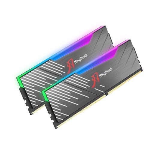 Комплект оперативной памяти KingBank DDR4 32GB (2x16GB) 3600MHz Black Heatsink RGB DRAM, фото 2