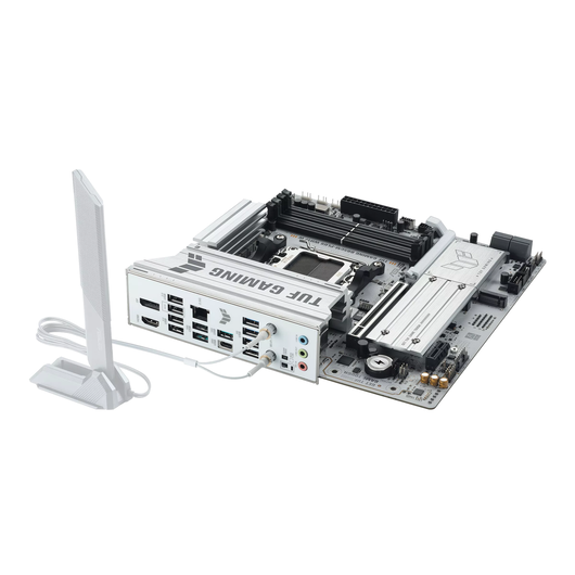 Материнская плата ASUS TUF GAMING B650M-PLUS WIFI BT WHITE DDR5 (Socket AM5, microATX), фото 1