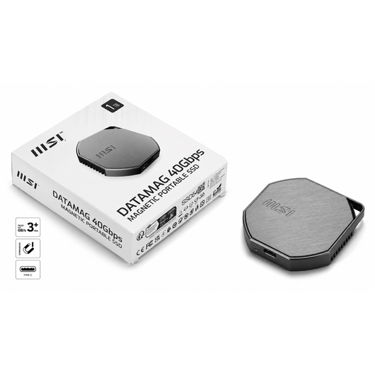 Внешний SSD накопитель MSI DATAMAG 1TB USB4 40Gbps MagSafe (S78-440L3B0-P83), фото 3