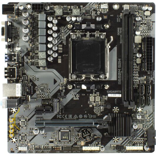 Материнская плата Gigabyte B650M S2H DDR5 (AMD AM5, Micro-ATX), фото 2