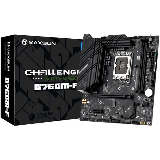 Материнская плата Maxsun Challenger B760M-F DDR4 (LGA1700, Micro-ATX), фото 1