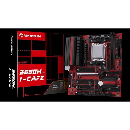 Материнская плата Maxsun B650M I-CAFE DDR5 (AMD AM5, Micro-ATX), фото 1