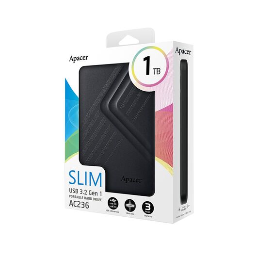 Внешний жесткий диск 2.5" 1TB Apacer AC236 / AC237 USB 3.2 Gen 1, фото 3