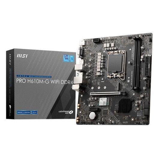 Материнская плата MSI PRO H610M-G WIFI DDR4 (LGA1700, Micro-ATX), фото 1