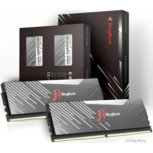 Комплект оперативной памяти KingBank DDR4 32GB (2x16GB) 3600MHz Black Heatsink RGB DRAM, фото 1