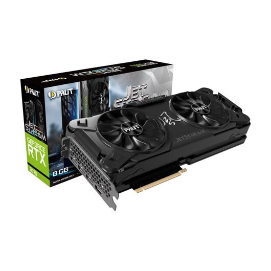 Видеокарта Palit GeForce RTX 3070 JetStream OC 8GB GDDR6 LHR (NE63070T19P2-1040J-N-LHR), фото 1