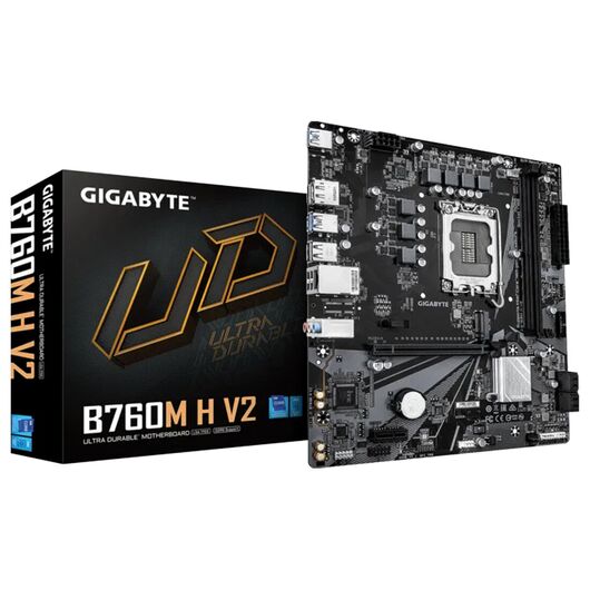 Материнская плата Gigabyte B760M H V2 DDR5 (LGA1700, Micro-ATX), фото 2
