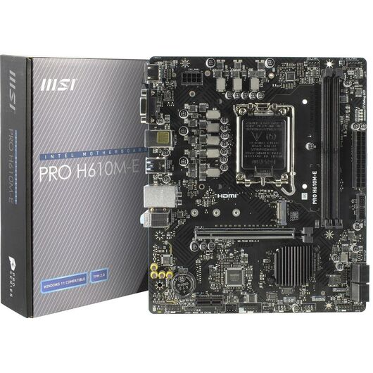 Материнская плата MSI PRO H610M-E DDR5 (LGA1700, Micro-ATX), фото 1