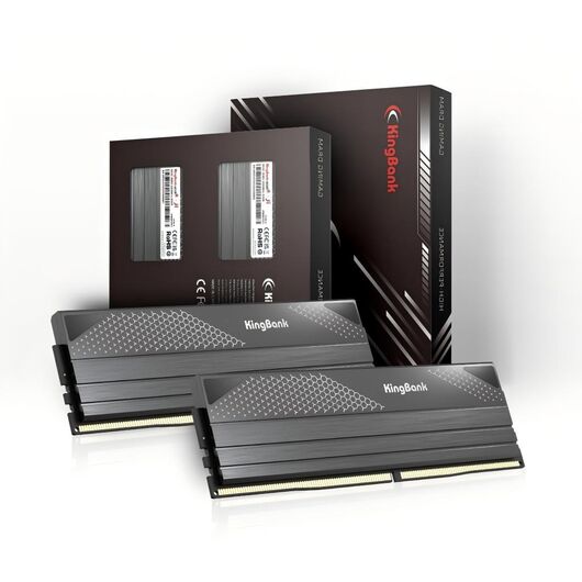 Комплект оперативной памяти KingBank DDR5 32GB (2x16GB) 6000MHz Black Heatsink DRAM (C36), фото 2