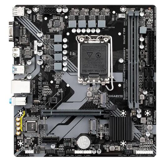 Материнская плата Gigabyte B760M H DDR4 (LGA1700, Micro-ATX), фото 1