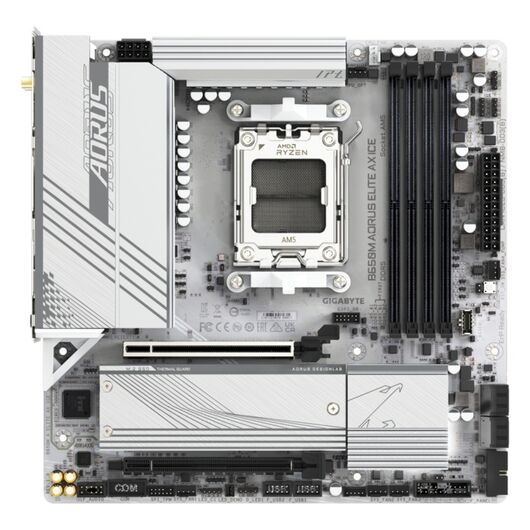 Материнская плата Gigabyte B650M AORUS ELITE AX ICE DDR5 (AMD AM5, Micro-ATX), фото 1