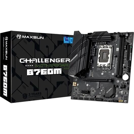 Материнская плата Maxsun Challenger B760M DDR4 (LGA1700, Micro-ATX), фото 1