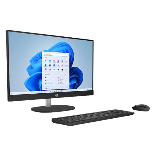 Моноблок HP 24-cr0308nh (3T9) (Intel Core i5-1334U / DDR4 8GB / SSD 512GB / 23.8" FHD IPS / Intel Iris Xe Graphics / No DVD / key + mouse / NoOS / RU) Black (B73T9EA), фото 1