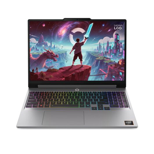 Ноутбук Lenovo LOQ 15AHP11 (AMD Ryzen 7-250 / DDR5 16GB / SSD 512GB / 15.3" WUXGA IPS 165Hz / NVIDIA GeForce RTX 5050 8GB / Backlit / NoOS / RU) Luna Grey (83TN000ERK), фото 1
