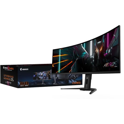 Игровой монитор 49" Aorus CO49DQ OLED DQHD (5120x1440) 144Hz 0.03ms HDMI DisplayPort Type-C USB RGB Black, фото 2
