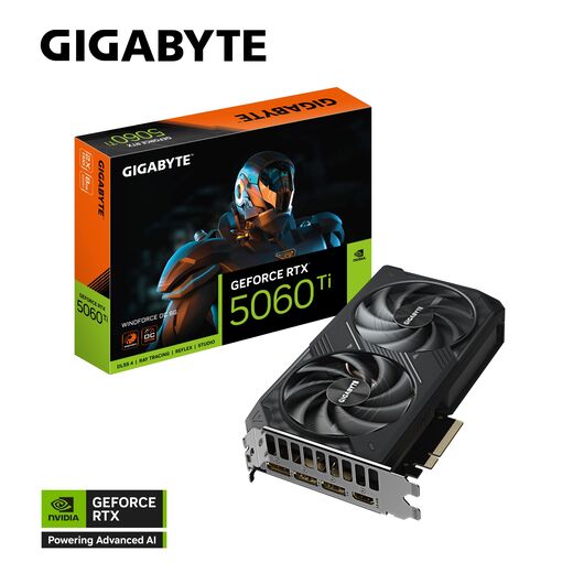 Видеокарта Gigabyte GeForce RTX 5060 Ti WINDFORCE 8GB (GV-N506TWF2-8GD), фото 9