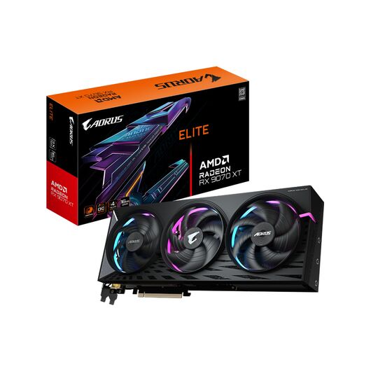 Видеокарта Gigabyte Radeon RX 9070 XT AORUS ELITE 16GB GDDR6 (GV-R9070XTAORUS E-16GD), фото 1
