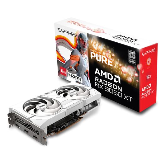 Видеокарта Sapphire PURE AMD Radeon RX 9060 XT GAMING OC 16GB GDDR6 HDMI / DP (11350-02-20G), фото 1