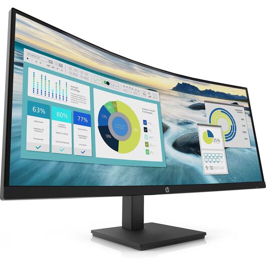 Изогнутый монитор 34" HP P34hc G4 (21Y56AA) VA WQHD (3440x1440) 100Hz 5ms HDMI DisplayPort USB Type-C HAS Black, фото 2