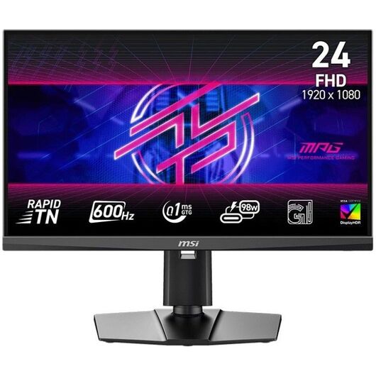 Игровой монитор 24" MSI MPG 242R X60N Rapid TN Full HD (1920x1080) 600Hz 0.1ms HDMI DisplayPort Type-C Pivot Black (9S6-3BC79T-009), фото 1