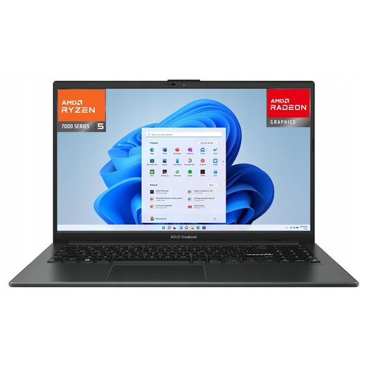 Ноутбук ASUS Vivobook Go 15 (AMD Ryzen 5-7520U / DDR4 8GB / SSD 512GB / 15.6" FHD IPS / AMD Radeon 610M / Win11H / Eng) Black (90NB0ZR2-M06CJ0 / E1504FA-WS51), фото 2