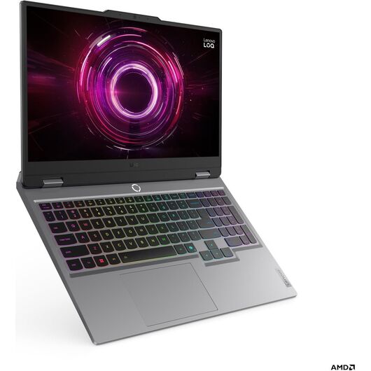 Ноутбук Lenovo LOQ 15AHP10 (83JG000WRK) — AMD Ryzen 7-250 / DDR5 16GB / SSD 1TB / 15.6" FHD IPS 144Hz / NVIDIA GeForce RTX 5060 8GB / Backlit / NoOS / RU / Luna Grey, фото 3