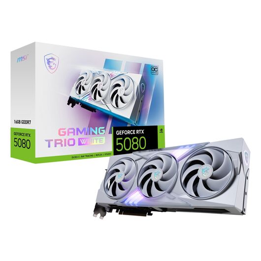 Видеокарта MSI GeForce RTX 5080 GAMING TRIO WHITE 16GB (912-V531-050), фото 1