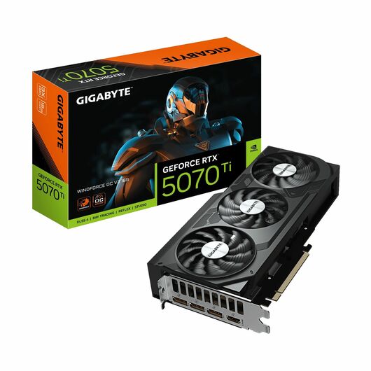 Видеокарта Gigabyte GeForce RTX 5070 Ti WINDFORCE OC V2 16GB (GV-N507TWF3OCV2-16GD), фото 1