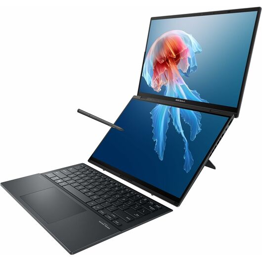 Ультрабук ASUS Zenbook Duo (Intel Core Ultra 9-386H / DDR5 32GB / SSD 1TB / 14.0" Touch OLED 144Hz / Integrated Intel Graphics / Backlit / Win11 Home / RU) Moher Gray (90NB16V1), фото 1