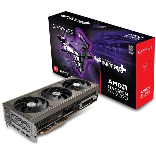 Видеокарта Sapphire NITRO+ AMD Radeon RX 9070 GAMING OC 16GB GDDR6 HDMI / DP (11349-01-20G), фото 1