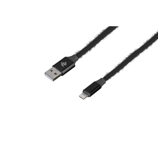 Кабель 2E FUR USB 2.0 TO LIGHTNING CABLE (2E-CCLAC-BLACK), фото 2