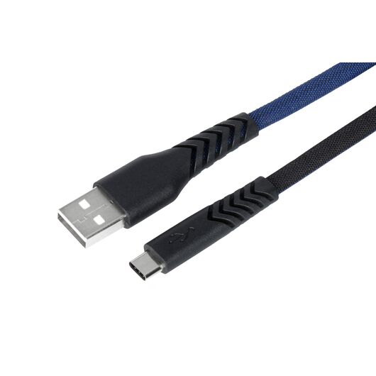 Кабель 2E USB 2.0 USB TYPE-C FLAT FABRIC (2E-CCTT-1MBL), фото 2