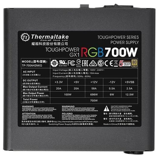 Блок питания Thermaltake Toughpower GX1 RGB 700W, фото 5