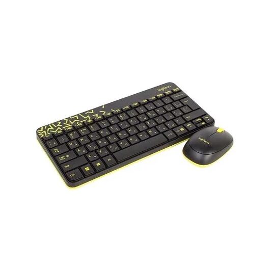 Клавиатура и мышь Logitech MK240 Nano Black-Yellow, фото 1