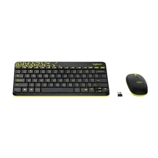 Клавиатура и мышь Logitech MK240 Nano Black-Yellow, фото 2